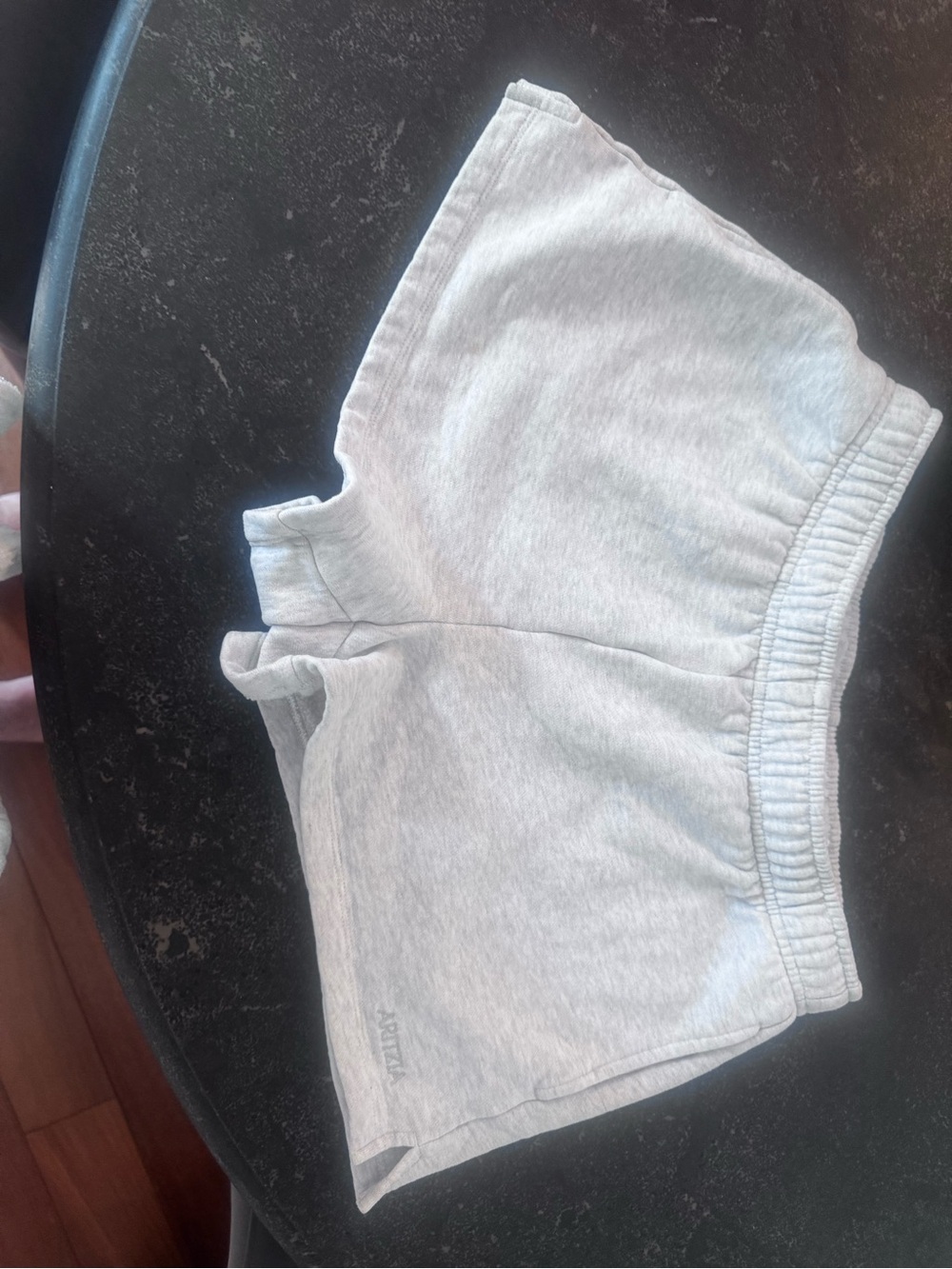 Aritzia Cozy Sweatfleece Hi-Rise Mini Short — Light Gray - Picture 5 of 7